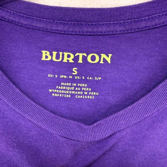 Burton Snowboards Long Sleeve‎ Graphic Tshirt Purple Color Mens Size S - Picture 3 of 11